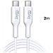 Cavo Di Ricarica E Sincronizzazione Usb-c A Usb-c Pd 3.0 Da 5a, 100w, 2m, Bianco - Foto miniatura 3