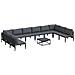 Set Divano da Giardino 11 pcs Antracite Acciaio - Foto miniatura 1