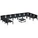Set Divano da Giardino 11 pcs Antracite Acciaio - Foto miniatura 5