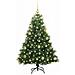 Albero di Natale artificiale con 150 LED Verde 120 cm PE e PVC - Foto miniatura 3