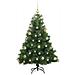 Albero di Natale artificiale con 150 LED Verde 120 cm PE e PVC - Foto miniatura 4