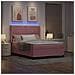Letto a molle con testiera Rosa 140 x 190 cm Velluto - Foto miniatura 5