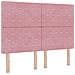 Letto a molle con testiera Rosa 140 x 190 cm Velluto - Foto miniatura 7