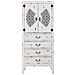Mobiletto In Legno Con 4 Cassetti E 2 Ante, Bianco, 60x40x140h Cm - Foto miniatura 2