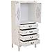 Mobiletto In Legno Con 4 Cassetti E 2 Ante, Bianco, 60x40x140h Cm - Foto miniatura 5