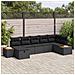 Set Divano da Giardino con cuscino 7 pcs Nero Poly Rattan - Foto miniatura 2