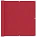 Schermo da balcone Rosso 110 x 800 cm Tessuto Oxford - Foto miniatura 1