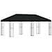 Gazebo con pareti laterali 6 x 3 m Nero Poliestere e Acciaio - Foto miniatura 1