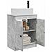 Mobile da bagno con lavabo Grigio Cemento 54 x 35 x 83 cm - Foto miniatura 2