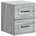 Mobiletto da notte a muro 2 pcs Grigio Sonoma 34,5 x 33 x 40 cm - Foto miniatura 3