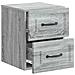 Mobiletto da notte a muro 2 pcs Grigio Sonoma 34,5 x 33 x 40 cm - Foto miniatura 4