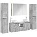 Set di mobili per il bagno 6 pcs Grigio Cemento - Foto miniatura 1