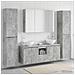 Set di mobili per il bagno 6 pcs Grigio Cemento - Foto miniatura 2