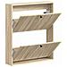 Mobiletto per Scarpe da Muro EDE 71 x 17 x 86 cm Rovere Sonoma - Foto miniatura 3