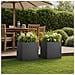 Vaso da giardino 2 pz Nero 45 x 45 x 45 cm - Foto miniatura 2