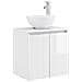 Set di mobili per il bagno 5 pz Bianco Lucido - Foto miniatura 3
