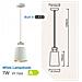Lampadario Moderno Pendente 1mt Diffusore Acrilico E Piastra Led Smd 7w 3000k 120° 400lm White Metal Ø120mm Vt-7333 - Sku 3935 - Foto miniatura 4