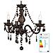 Lampadario Classico Realitytrio Vetro Acrilico 3 Luci 46cm Nero - Foto miniatura 6