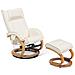 Poltrona Massaggiante / riscaldante E Poggiapiedi Pelle Sintetica Beige Majestic - Foto miniatura 15