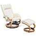 Poltrona Massaggiante / riscaldante E Poggiapiedi Pelle Sintetica Beige Majestic - Foto miniatura 12