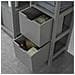 Mobiletto Bagno Salvaspazio Cassettiera Bagno Con 2 Cassetti Grigio L30*p30*a145 Cm, Frg126-sg - Foto miniatura 3