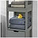 Mobiletto Bagno Salvaspazio Cassettiera Bagno Con 2 Cassetti Grigio L30*p30*a145 Cm, Frg126-sg - Foto miniatura 4