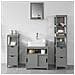 Mobiletto Bagno Salvaspazio Cassettiera Bagno Con 2 Cassetti Grigio L30*p30*a145 Cm, Frg126-sg - Foto miniatura 6