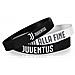 Juventus Tris Braccialetti Calcio Bianco Nero In Silicone Con Nuovo Logo - Prodotto Ufficiale F. c. Juventus - Foto miniatura 1