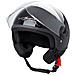 Casco Jet Demi Urban Moto Omologato Ece 22 Visiera Avio Sferica Sonicmoto Nero S - Foto miniatura 3
