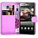 Custodia Compatibile Con Lg F5 / Lucid 2 In Violetta Ametista - Coperchio Protettiva Con Chiusura Magnetica, Funzione Stand E Tasca Per Le Carte - Foto miniatura 1