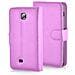 Custodia Compatibile Con Lg F5 / Lucid 2 In Violetta Ametista - Coperchio Protettiva Con Chiusura Magnetica, Funzione Stand E Tasca Per Le Carte - Foto miniatura 5
