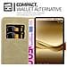 Custodia Compatibile Con Huawei Mate 8 In Marrone Cappuccino - Coperchio Protettiva Con Chiusura Magnetica, Funzione Stand E Tasca Per Le Carte - Foto miniatura 8