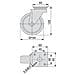 2003021 - Set Di 4 Rotelle Pivotanti Per Mobile Ø100mm Con Piastra Di Assemblaggio E Cuscinetti A Sfere, Ruote Girevoli In Gomma, Grigio / nero - Foto miniatura 5