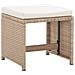 Set Da Pranzo Da Giardino 17 Pz Con Cuscini In Polyrattan Beige - Foto miniatura 4