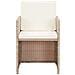 Set Da Pranzo Da Giardino 17 Pz Con Cuscini In Polyrattan Beige - Foto miniatura 9
