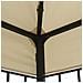 Gazebo con Stringa di Luci LED 3x3 m Crema - Foto miniatura 3