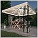 Gazebo con Stringa di Luci LED 3x3 m Crema - Foto miniatura 5