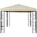 Gazebo con Stringa di Luci LED 3x3 m Crema - Foto miniatura 8