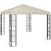 Gazebo con Stringa di Luci LED 3x3 m Crema - Foto miniatura 10