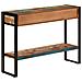 Tavolo Consolle 110x30x76 Cm In Legno Massello Riciclato - Foto miniatura 3