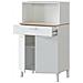 Armadio Multiuso Norman, Credenza Da Cucina A 2 Ante, Mobile Ausiliario Multiuso, Armadio Moderno, 72x4h126 Cm, Bianco E Rovere - Foto miniatura 3