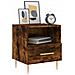 Comodini 2 Pz Rovere Fumo 40x35x47,5 Cm In Legno Multistrato - Foto miniatura 3