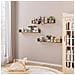 Set 3 Mensole In Legno Da Parete Scaffalatura Muro Salvaspazio Scaffale Rovere - Foto miniatura 4