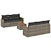 Set Divani da Giardino 7 pz con Cuscini Grigio in Polyrattan - Foto miniatura 1