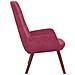 Sedia Relax Rosso Vino in Velluto - Foto miniatura 6