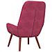 Sedia Relax Rosso Vino in Velluto - Foto miniatura 7