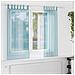 Tende In Voile Con Passanti 2 Pz Turchese 140x140 Cm - Foto miniatura 4