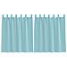 Tende In Voile Con Passanti 2 Pz Turchese 140x140 Cm - Foto miniatura 1