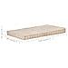 Lusso Casadino -  Cuscino Per Pallet E Pavimento In Cotone 120x80x10 Cm Beige - Foto miniatura 7