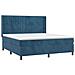 Letto a Molle con Materasso e LED Blu Scuro 180x200 cm - Foto miniatura 4